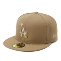 NEW ERA 59FIFTY LA Dodgers Tonal Color Cap Khaki MLB Baseball Flat Visor Onspotz Exclusive 14561998 Size 7 1/4 beige