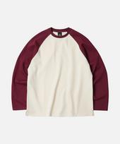 FRIZMWORKS Raglan Long Sleeve Tee 002 _ Burgundy Burgundy/L