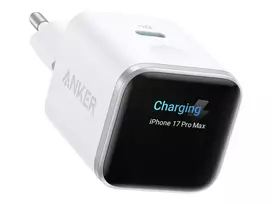 Anker Nano Charger 45W, Smart Display, White