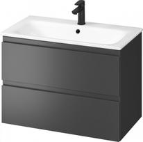 Vonios spintelė su praustuvu Cersanit Moduo, antracito sp., 44.7 cm x 79.5 cm x 62 cm