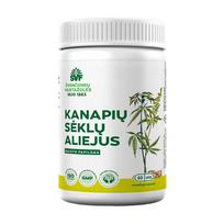 ŠVENČIONIŲ VAISTAŽOLĖS KANAPIŲ SĖKLŲ ALIEJUS, 60 kapsulių