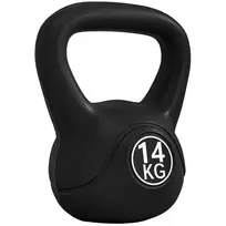 Kettlebell svarmuo 14 kg su smėlio užpildu pradedantiesiems, juodas