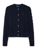 Polo Ralph Lauren - Cable-Knit Wool-Cashmere Cardigan - Megztinis - Tamsiai mėlyna