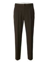 Selected - Slm190-Reg Tapered Finn Flex Pants Noos - Klasikinės kelnės - Ruda