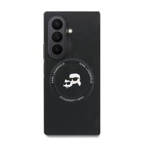 Karl Lagerfeld PU Karl and Choupette Heads Magnetic dėklas Samsung Galaxy Z Fold 8 Ultra juodos spalvos