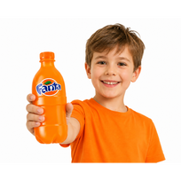 Minkštas spaudžiamas Fanta gėrimo buteliuko žaislas