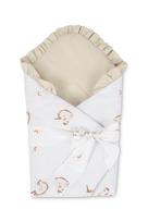 Medvilninis kūdikio vokelis–pledukas Unicorn Beige, 75 × 75 cm