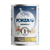 FORZA10 DIET, ėriena su ryžiais, šunims šlapias maistas, 400 g