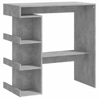 vidaXL Baro stalas su lentyna, betono, 100x50x101,5cm, mediena