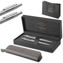Parker Jotter nerūdijančio plieno CT pieštukų ir tušinukų rinkinys su graviravimu / dėklas ir maišelis Dovanų rinkinys