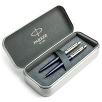 Parker Jotter Royal Blue CT pieštuko ir pieštukų rinkinys metalinėje dėžutėje