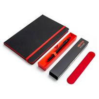 Rotring tušinukų rinkinys 600 su trintuku, užrašų knygute ir raudonu dėklu