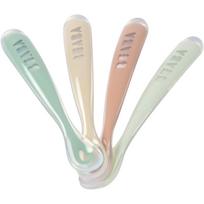 Beaba Silicone Spoon Set šaukštas Natural 4m+ 4 vnt.