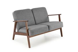 MILANO 2S sofa, pilka CASTEL 93 / tamsus riešutas – elegantiška 2 vietų sofa iš Halmar