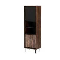 Vitrina Halmar Swing W-1, ruda/juoda