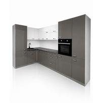 Kampinis virtuvės komplektas BIANCA+GREY 1,798 x 3,40 m. MAXI