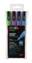 Posca žymeklių rinkinys PC-3M 4 vnt. blizgučių spalvų, šaunios