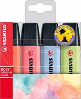 Stabilo Highlighter Boss Pastelinis dėklas 4 spalvų STABILO