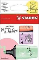Stabilo Zakreślacz Boss Mini Pastellove 3 spalvų (283420)