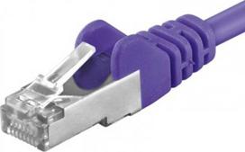 PremiumCord PREMIUMCORD Patch kabelis CAT6a S-FTP, RJ45-RJ45, AWG 26/7 10m fialová