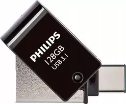 Pendrive Philips 2 w 1 OTG FM12DC152B/00 128GB Juodas (PHUSB128G2IN1OTGGU3C)