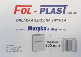 Folplast Viršelis muzikos sąsiuviniui trumpas NR 37 (20 vnt.)