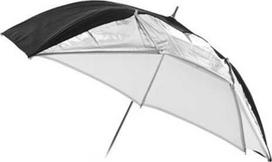 „Massa 2-in-1“ skėtis, baltas – difuzorius + reflektorius – sidabrinis / 110 cm