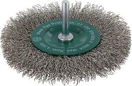Abraboro Ratų šepetys 100x12 mm ABRABORO - gofruota viela, įtvaras, INOX