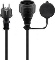 Wentronic „Goobay“ maitinimo laidas 5 m, juodas - „Schuko“ lizdas (F tipas, CEE 7/4) > F tipas (F tipas, CEE 7/4) (71472)