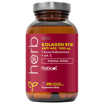 HERB Fish Collagen Anti Age 1200 mg + Hyaluronic Acid + Vitamin C 90 vcaps
