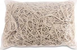 Office Products Biuro prekės Biuro prekės Guminės juostos, skersmuo 100 mm, 1,5 x 1,5 mm, 60% guma, 1000 g, apvyniojimas, Balta