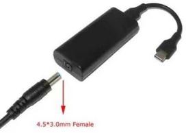 Kabelis USB CoreParts do kabli 4.5*3.0 Adapteris DELL do USB-C MBXUSBC-CO0006 Juodas