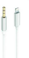 USB 2GO AUX/MP3 laidas „Lightning“ įrenginiams, 100 cm, Baltas (797218)