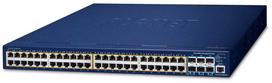 Šakotuvas Planet PLANET SGS-6310-48P6XR tinklo jungtys Valdomas L3 Gigabit Ethernet (10/100/1000) PoE palaikymas 1U Mėlyna