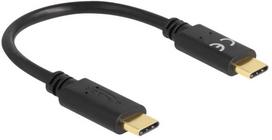 Kabelis USB Delock USB-C - USB-C 0.15 m Juodas (85356)