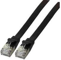 EFB RJ45 Komutacinis kabelis U/FTP, Cat.6A, RohCable TPE 4,0mm ultraflex, 0,5m, juodas (K5547SW.0,5)