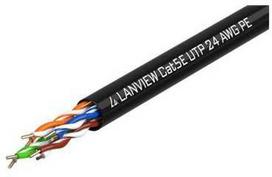 Lanview Lanview LVN122149 Juodas tinklo kabelis 305 m Cat5e U/UTP (UTP)