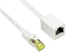 „Good Connections“ RJ45 jungiamasis kabelis su „Cat.7 Roh“ apsauga ir skląsčio apsauga (RNS), S/FTP, PiMF, be halogenų, 600MHz, OFC, baltas, 1m, „Good Connections“ (8070VR-010W)