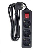 Maitinimo kabelis MicroConnect Microconnect MC-GRU00315BS skirstytuvas 1,5 m 3 x maitinimo lizdai, skirtas naudoti viduje, juodas