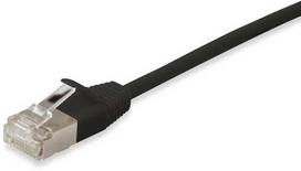 Equip Kabelis krosowy Cat6A F/FTP 2xRJ45 10.00m juoda Slim LSZH (606129)