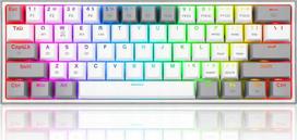Klaviatūra žaidimams Redragon Fizz Pro K616 Redragon Mechaninė Raudona Switches belaidė mechaninė su pašvietimu balta ir-pilka
