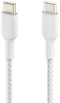 Belkin BOOSTCHARGE GEFLOCHTENES USB-C/CABLE-BRAIDED 2M Baltas