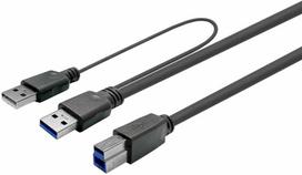 Kabelis USB VivoLink USB-A - USB-B 3 m Juodas (USB 3.0 ACTIVE CABLE A MALE -)