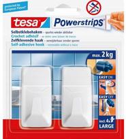 Tesa Powerstrips Haken L rechteckig baltas