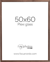 Nuotraukų rėmelis Focus Soul riešutmedžio fanera 50X60 Plexi