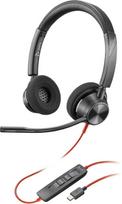 HP POLY Blackwire 3320 „Microsoft Teams“ sertifikuotos USB-C ausinės, Laidinis, Biuras / Skambučių centras, 130 g, Ausinės su mikrofonu, Juoda