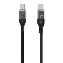 Fixed Ištaisyta | USB-C/USB-C laidas su ekranu, PD palaikymas, 1,2m, USB 2.0, 100W | FIXDD-CC12-BK