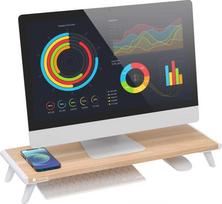 Techly ICA-MS 389 monitoriaus laikiklis arba stovas Stalas Balta, Medis