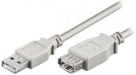 Neutralle USB prailginimo kabelis su logotipu (2.0), USB A M - USB A F, 5 m, rutulinis, lizdinė plokštelė, EOL
