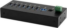 Exsys EX-11247HMS 7 portów USB 3.2 Gen 1 HUB Din-Rail-set i ściana VIA VL813-chipset